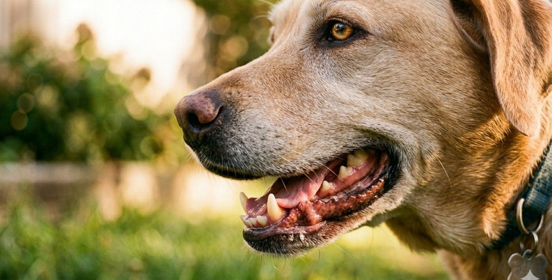 Dog dental disease Labrador teeth close-up