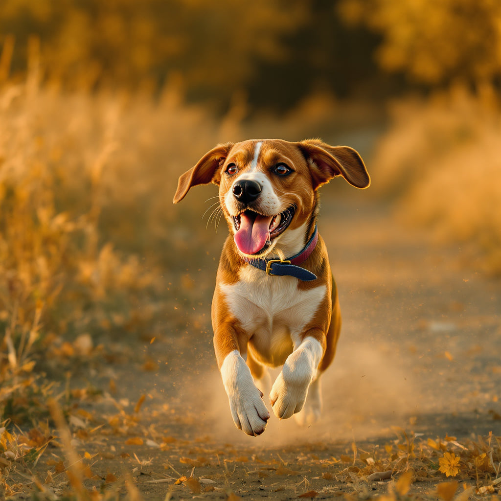 Happy dog running &mdash; Pawdigo pet wellness